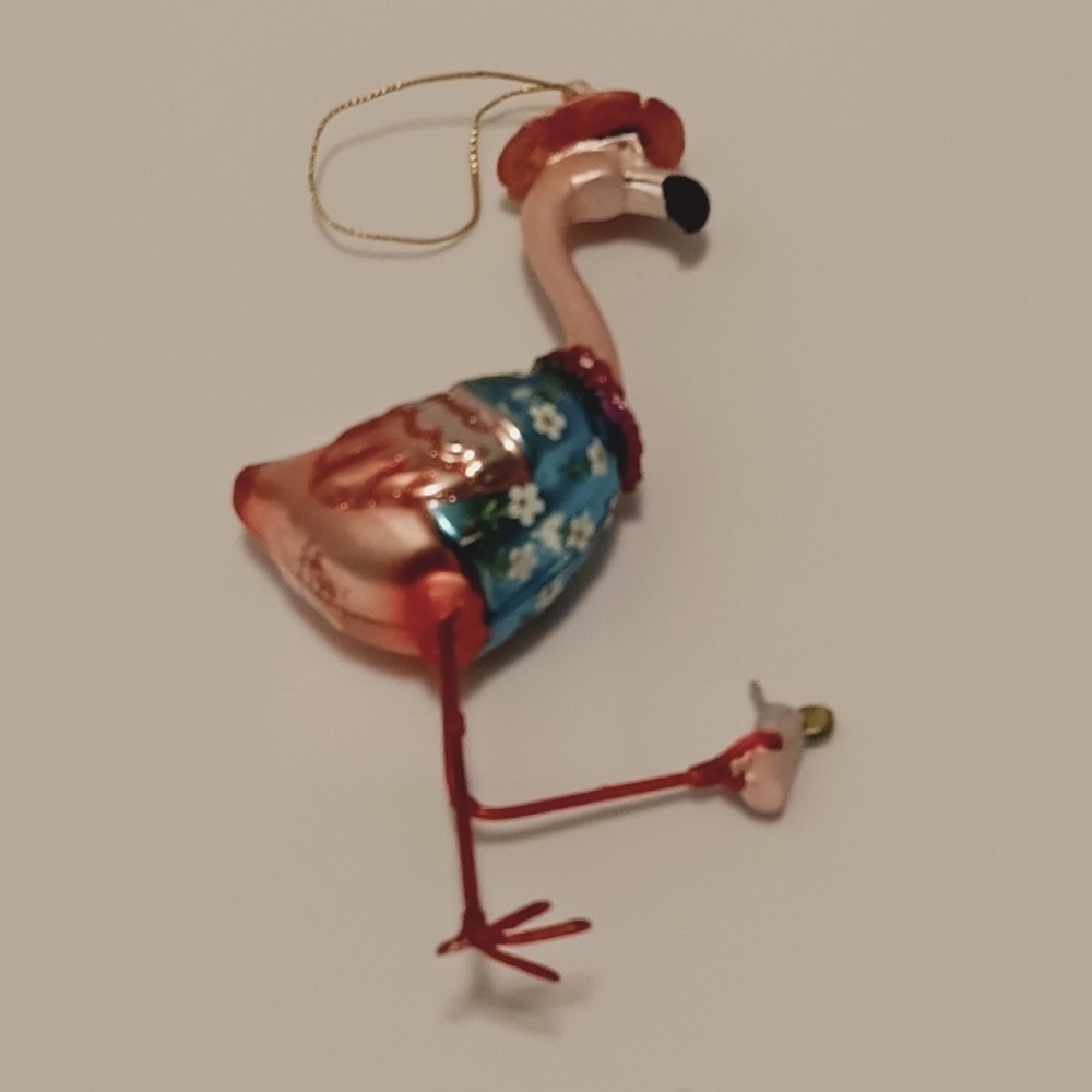 Colorful Flamingo Bird Ornament Approx. 7" - Picture 2 of 3